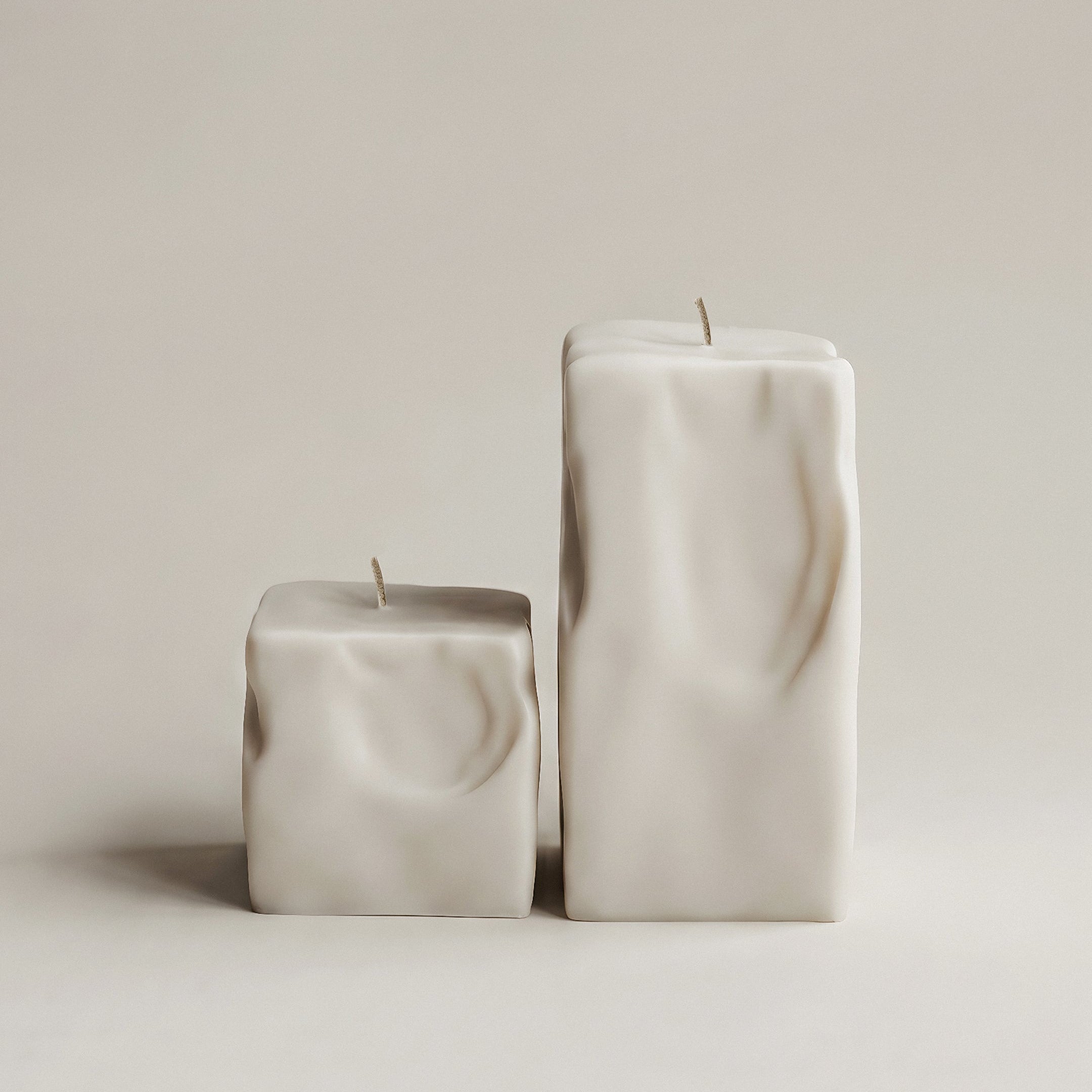 Raw Block unscented sculptural candle made from natural soy wax handcrafted in Los Angeles