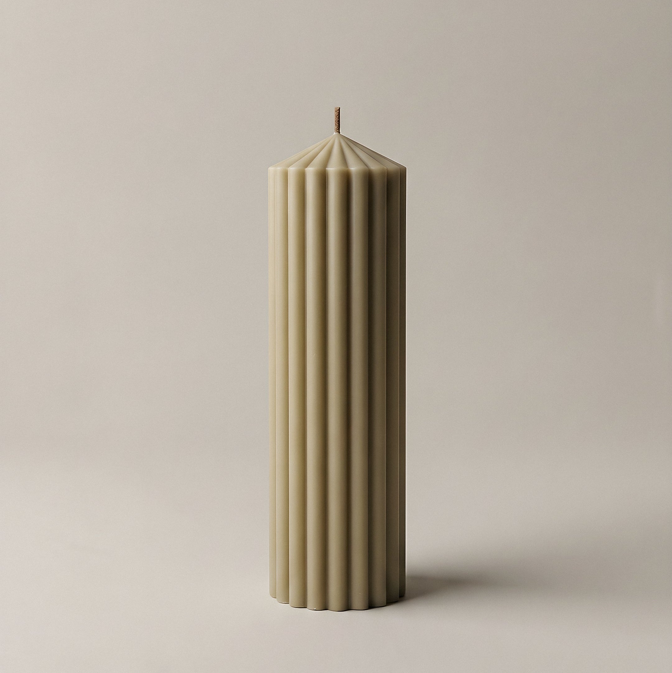 Handmade Peak sculptural candle in premium soy wax shown in detailed close-up highlighting artisanal texture