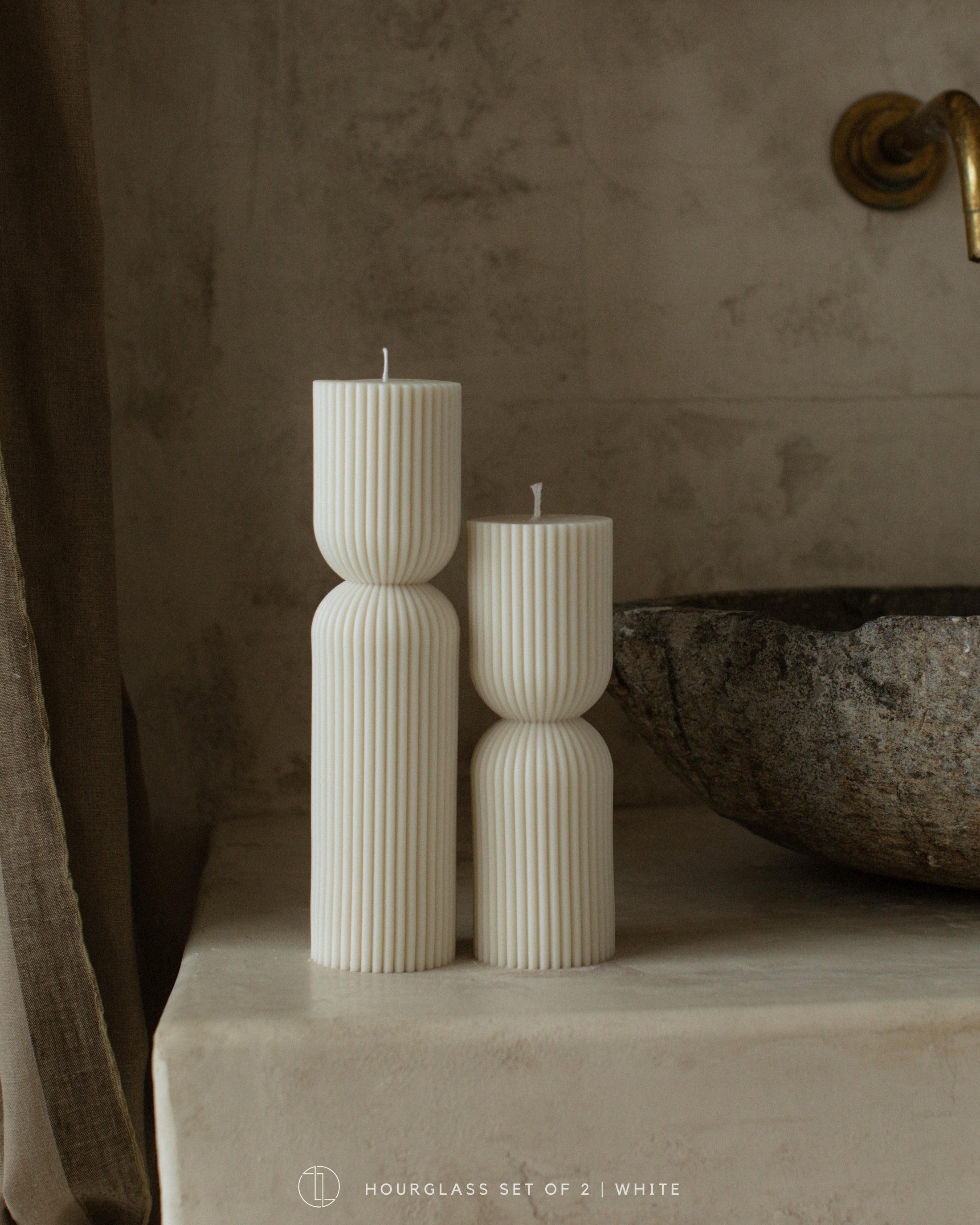 Hourglass Pillar Candle