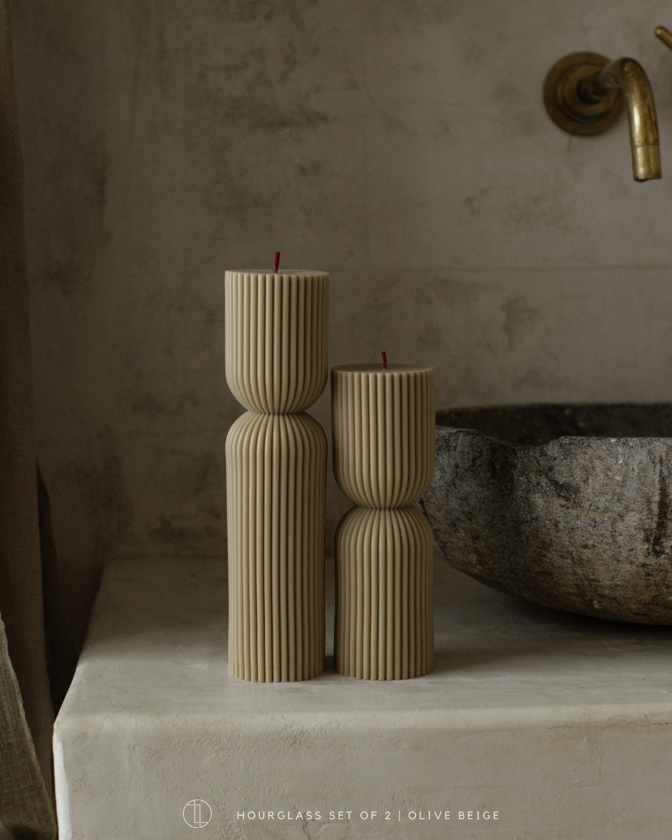 Hourglass Pillar Candle