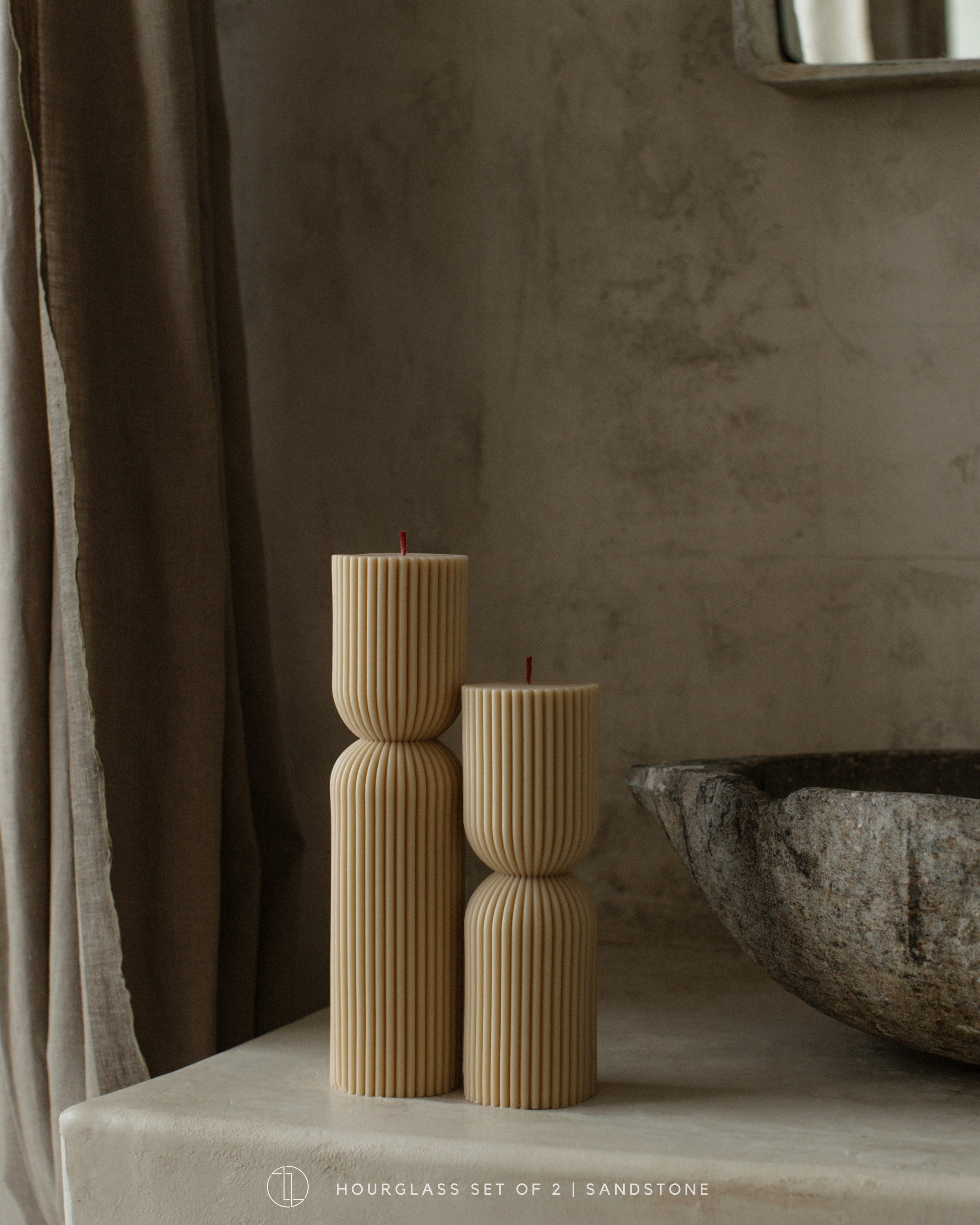 Hourglass Pillar Candle