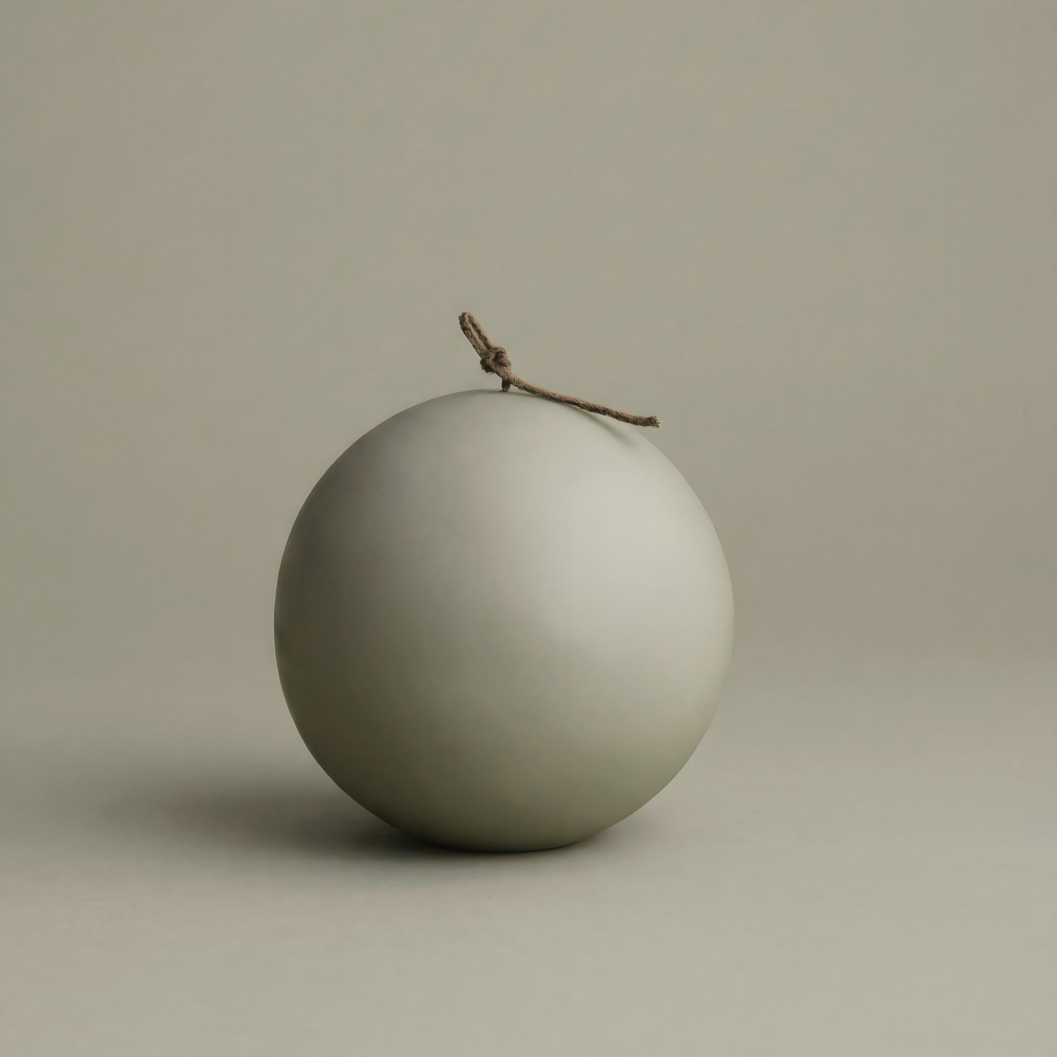 Handmade sphere sculptural candle detail showing smooth soy wax texture and artisan craftsmanship from Los Angeles