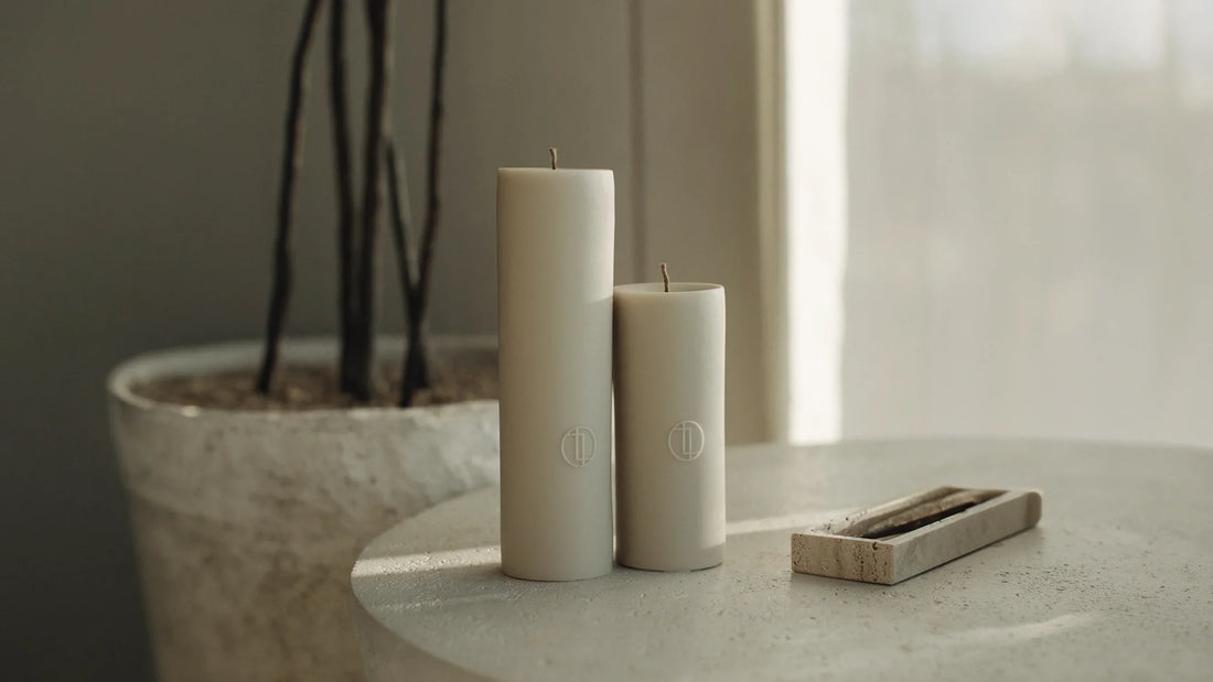 Lawa Cylinder Pllar candles in the decor 