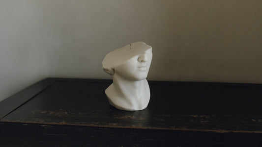 Wholesale sculptural candles arranged for a shop shelf — LAWA Candles Los Angeles