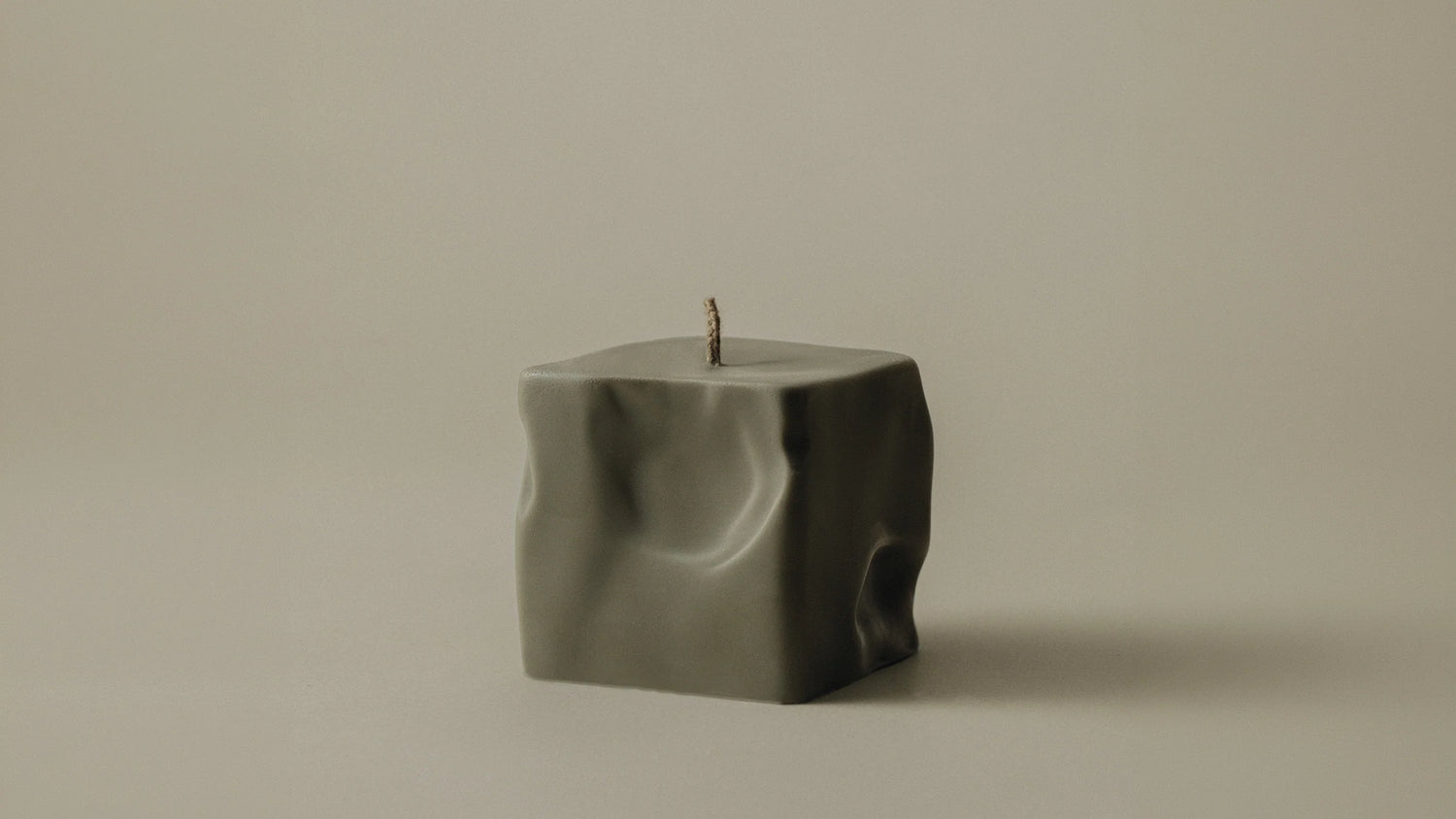 Lawa Raw block set of 2 pillar candles on neutral backdrop