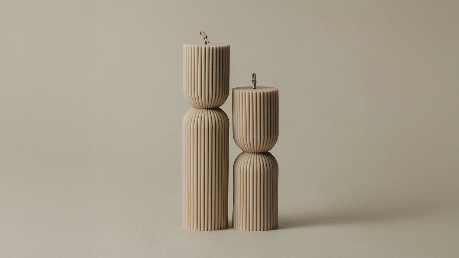 Ribbed Candles | Fluted Pillar & Sculptural Candles
