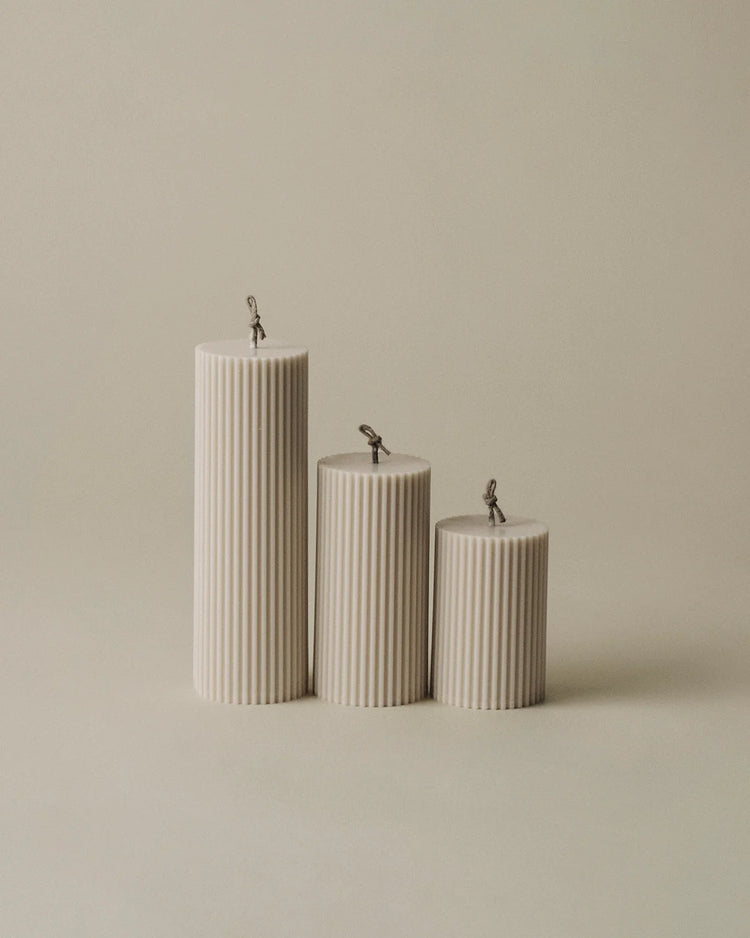 Ribbed Candles | Fluted Pillar & Sculptural Candles – LAWA