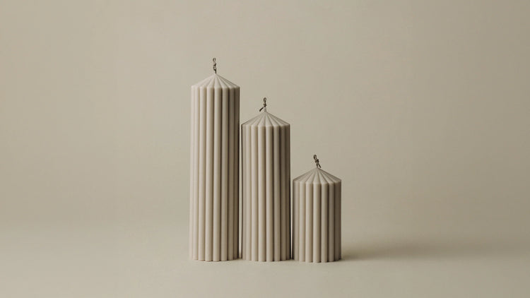 Set of 3 Candles | Sculptural Candle Trios Hand-Poured in LA