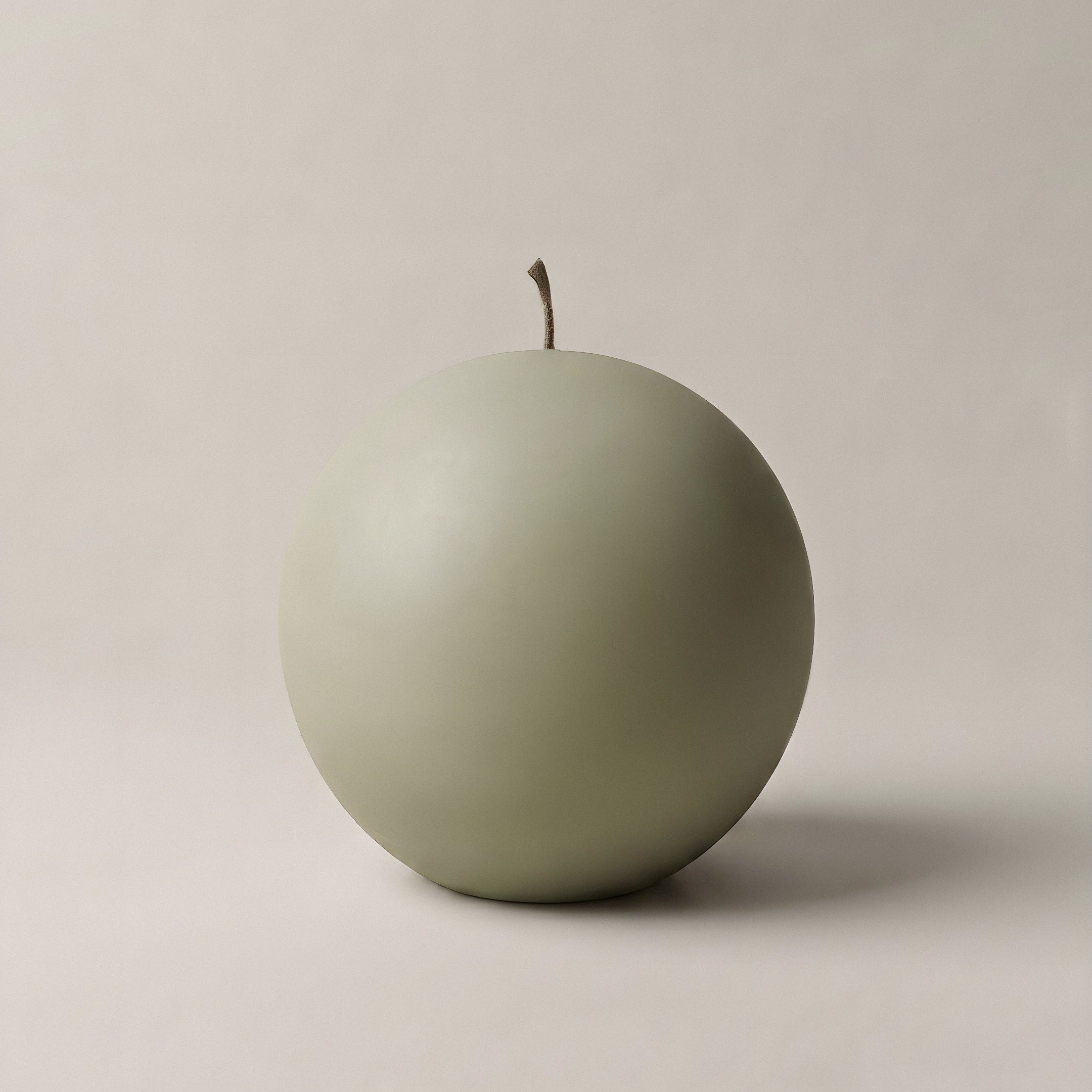 Handmade sculptural sphere candle detail showing premium soy wax texture and artisan craftsmanship from Los Angeles