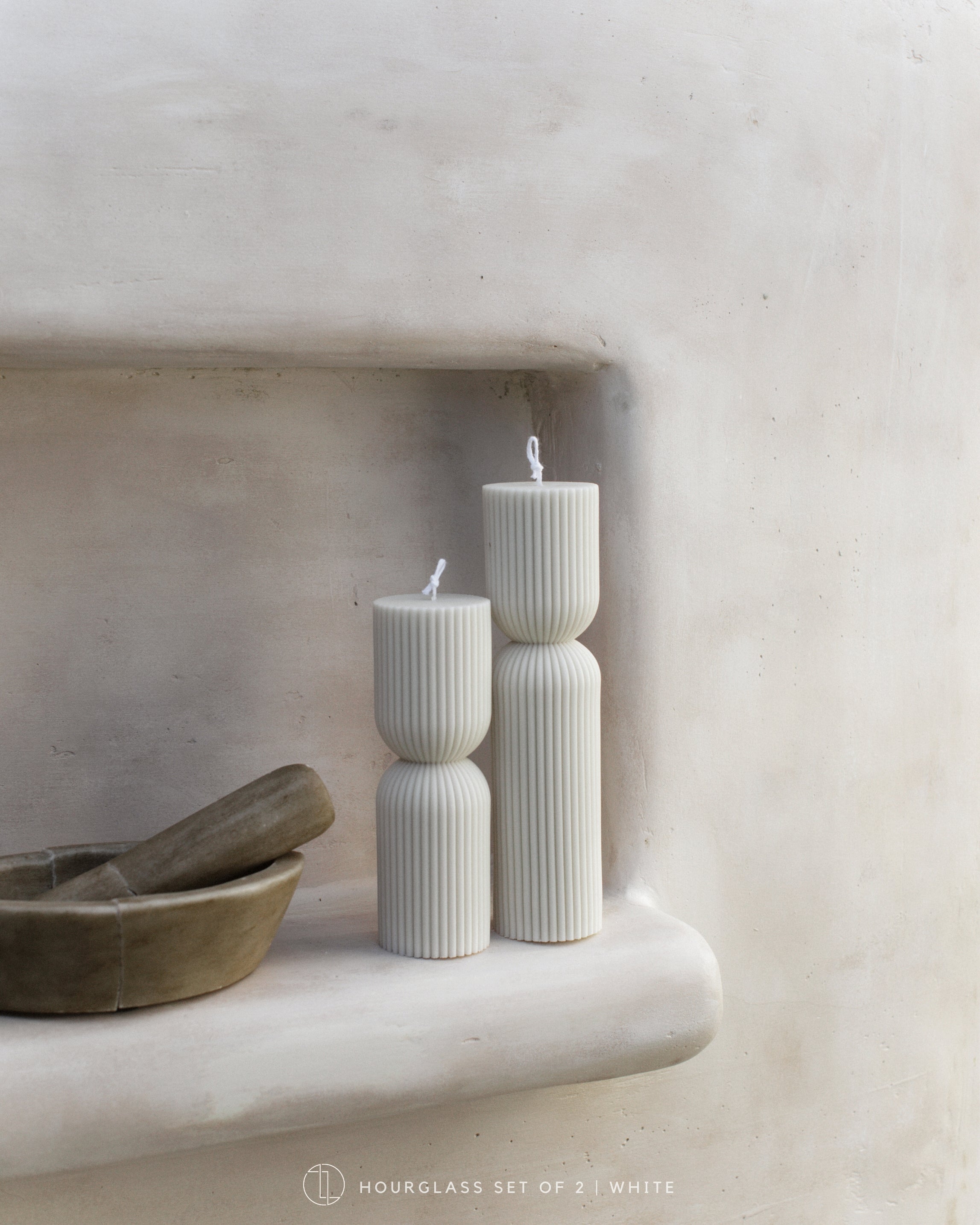 Hourglass Pillar Candle