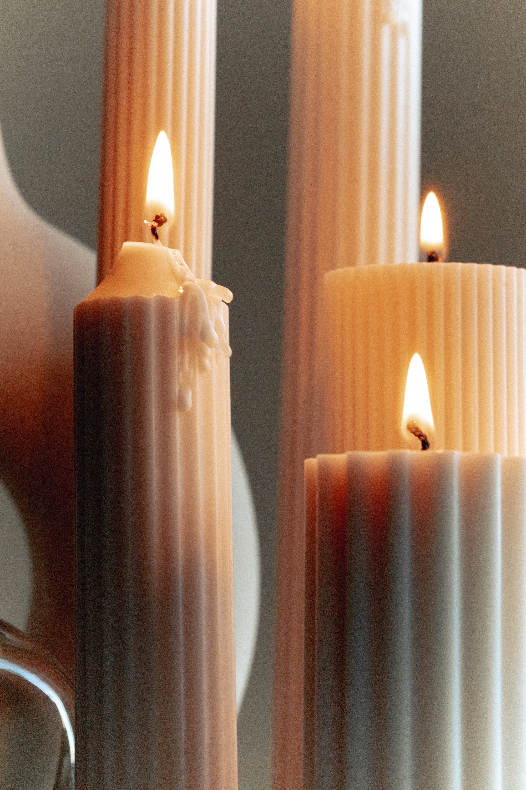 Tall Ribbed Candles