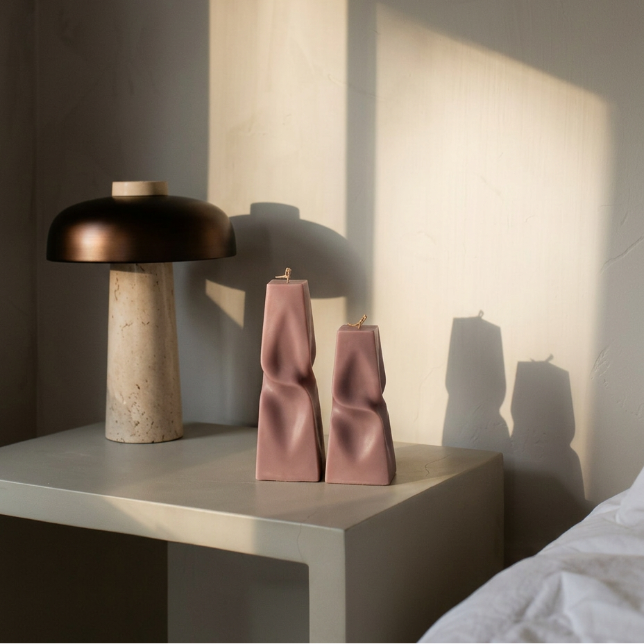 Twisted Pyramid Candle