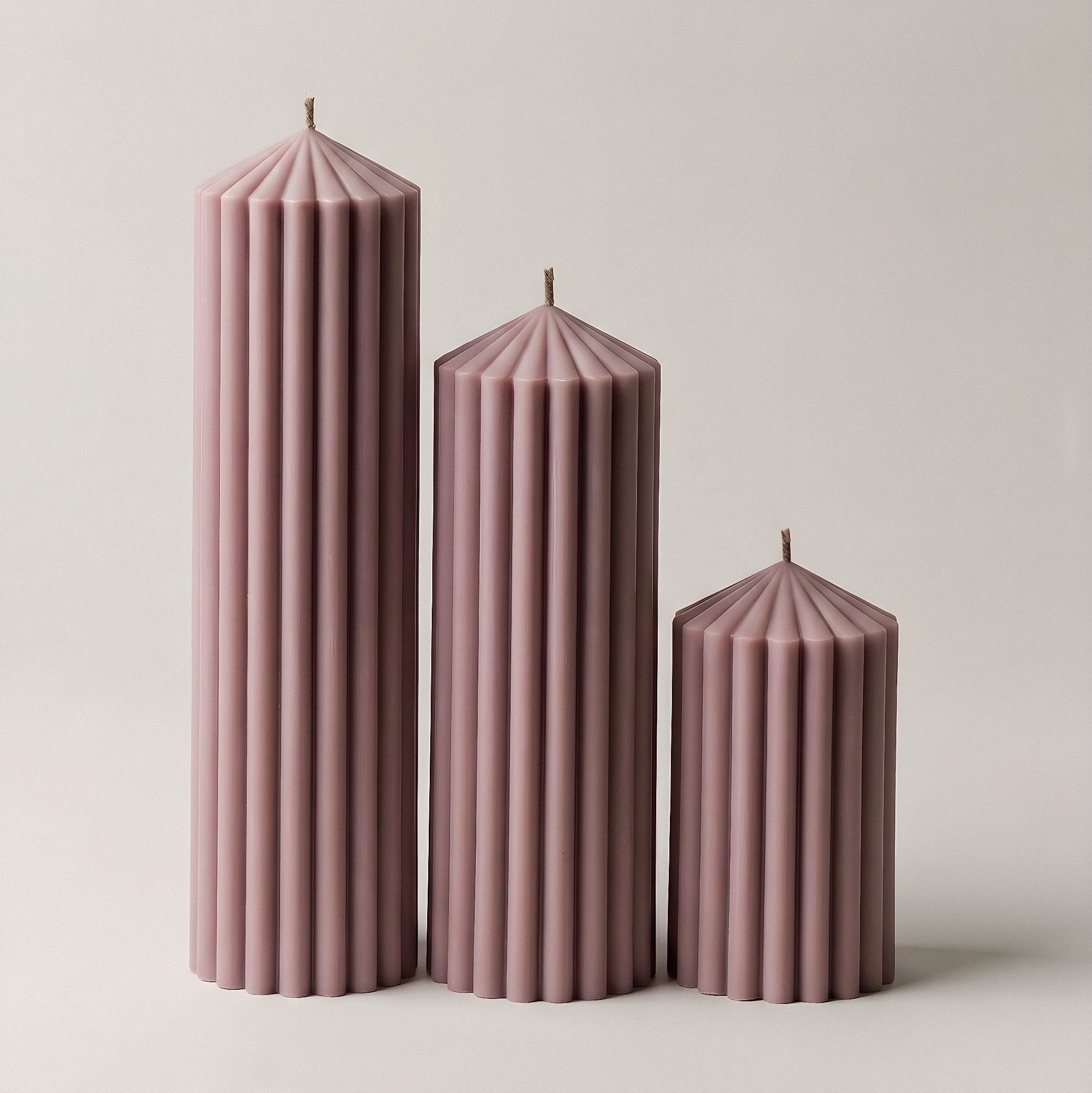 Peak sculptural candle handmade in Los Angeles displayed on modern surface with natural lighting and minimalist decor