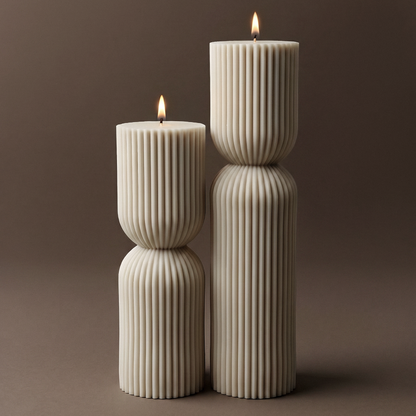 Hourglass Pillar Candle