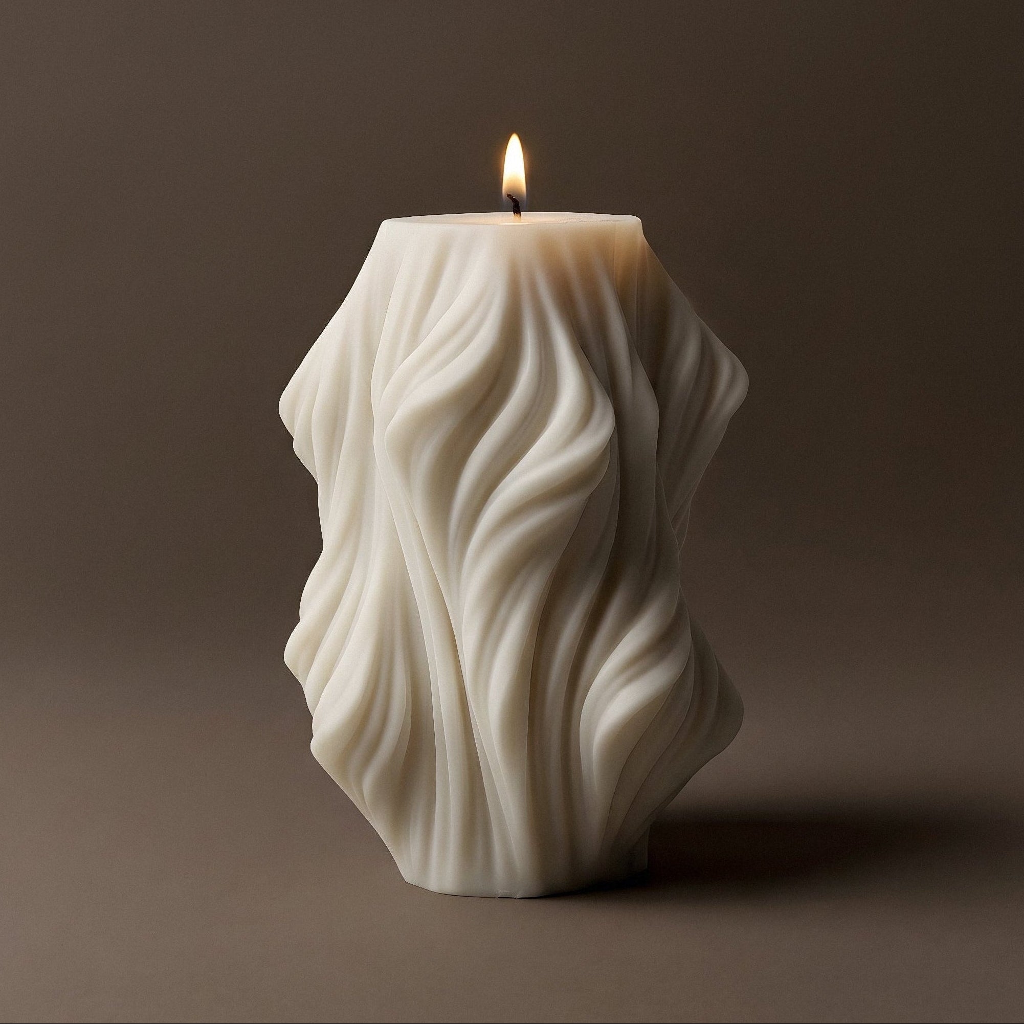 Twisted Pyramid Candle – Unscented Sculptural | LAWA Candles