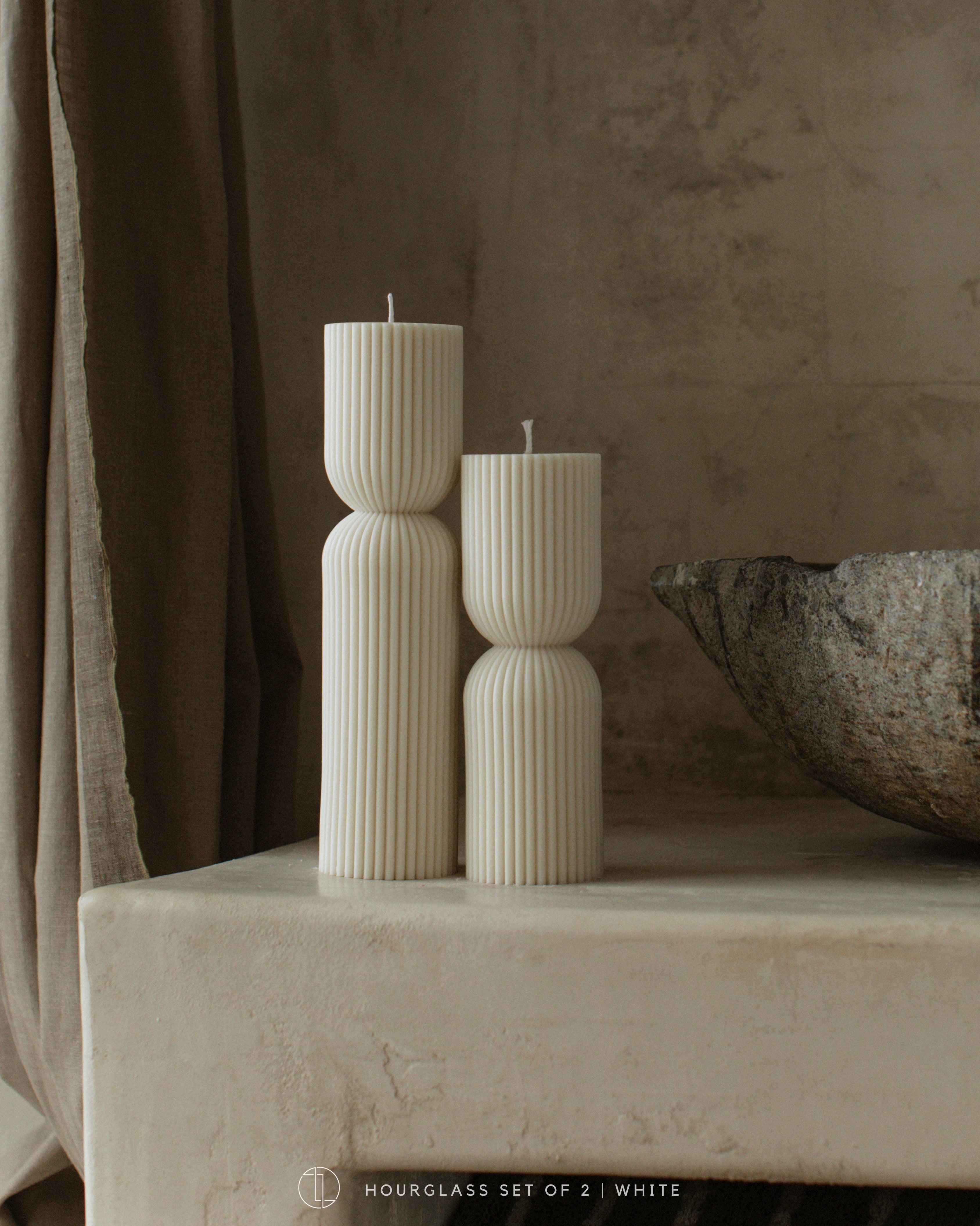 Hourglass Pillar Candle