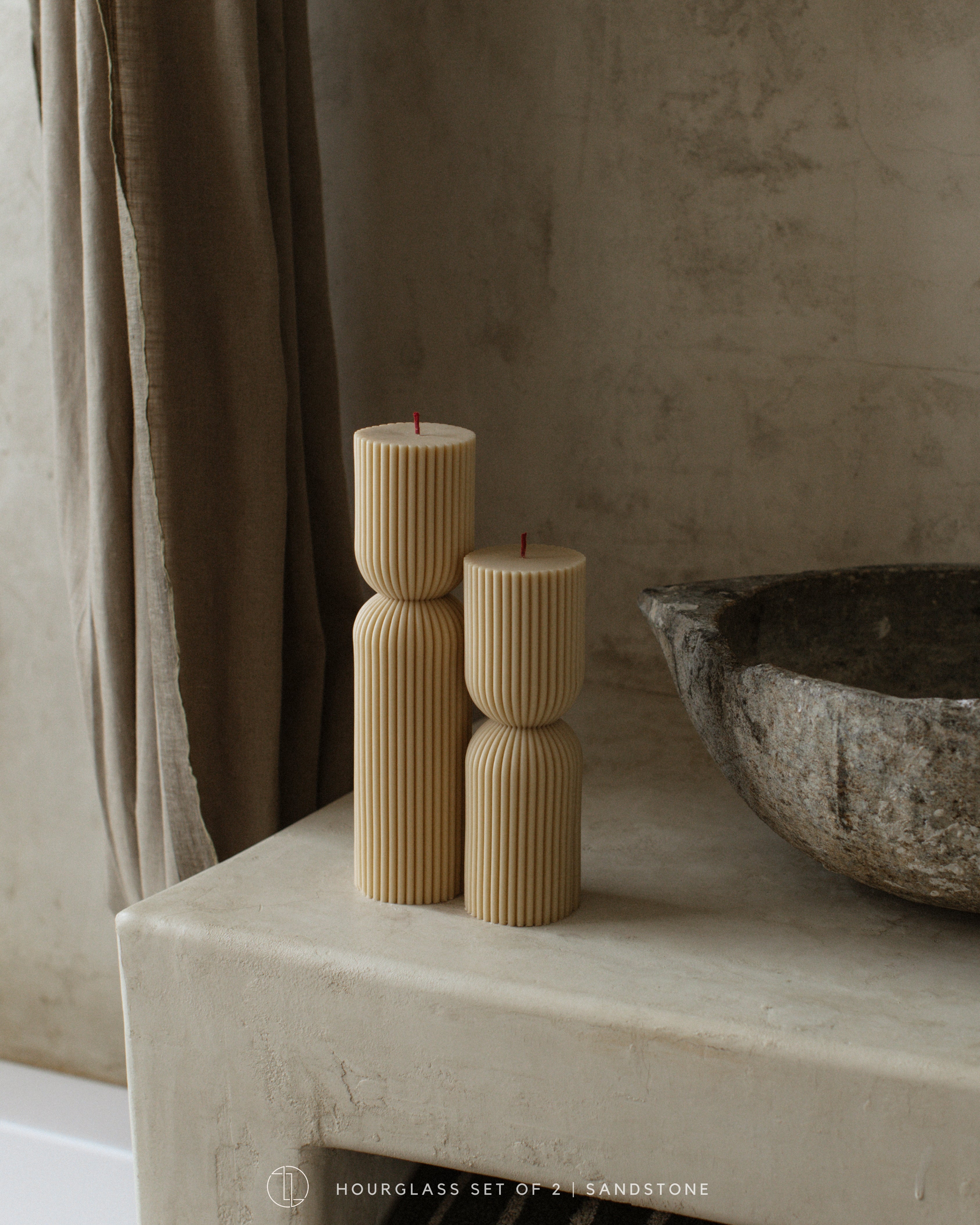 Hourglass Pillar Candl