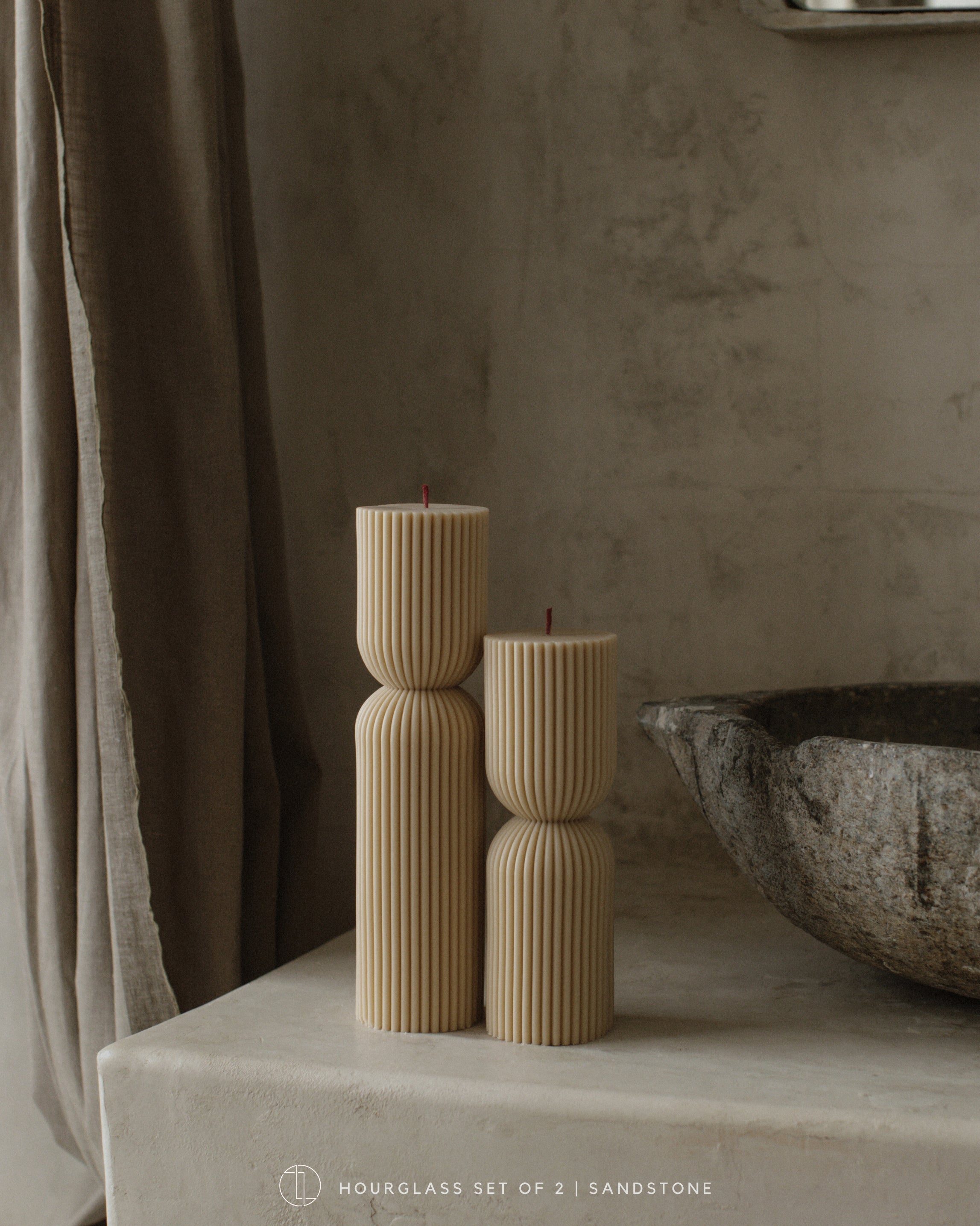 Hourglass Pillar Candle