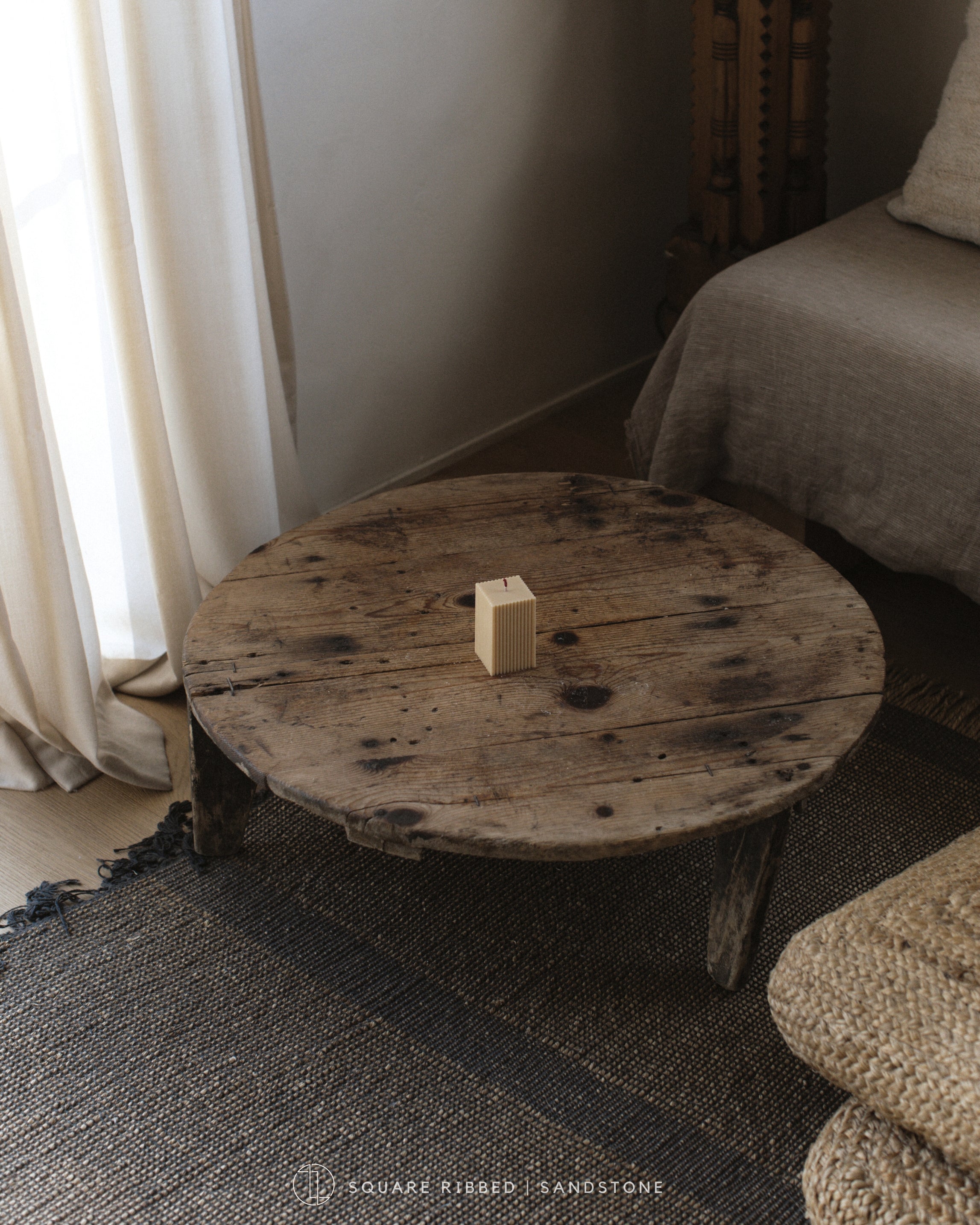Square Ribbed Candle