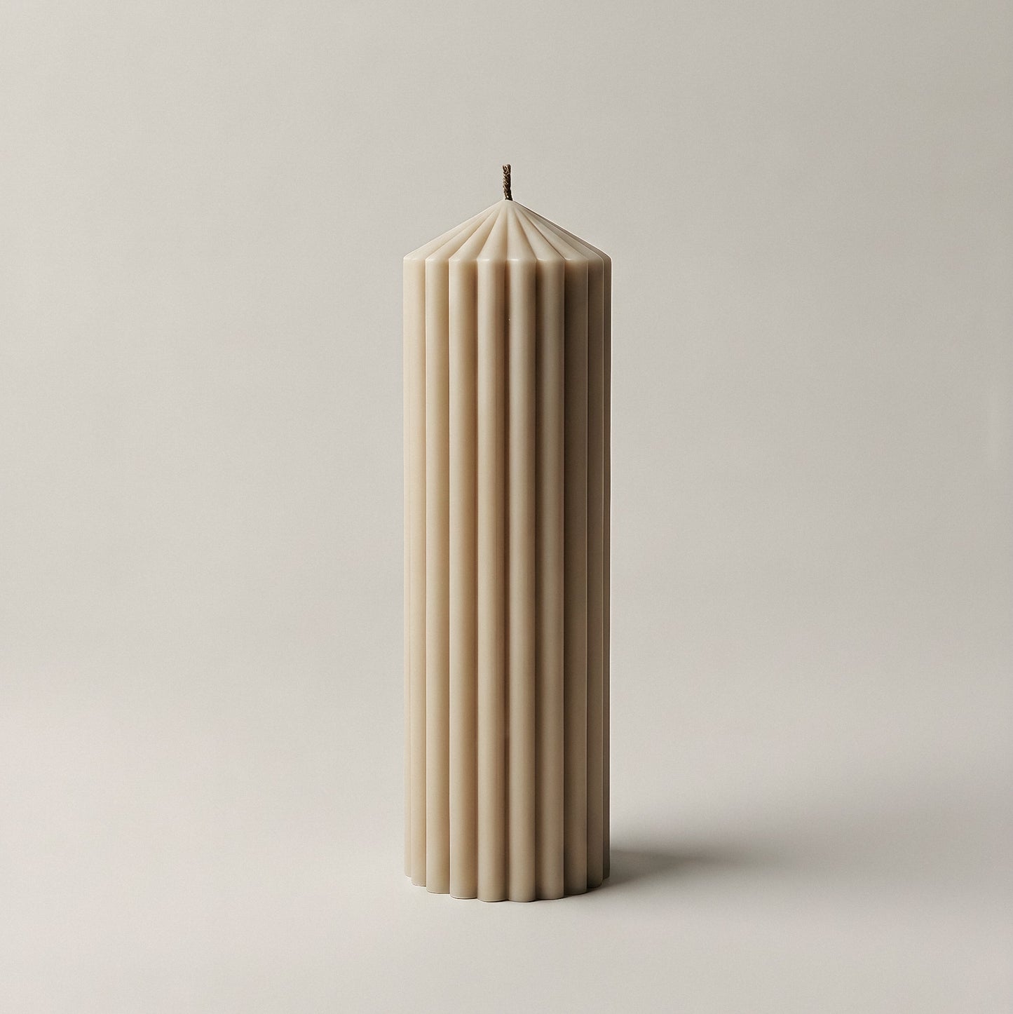 Handmade Peak sculptural candle detail showing premium soy wax texture in Los Angeles studio setting