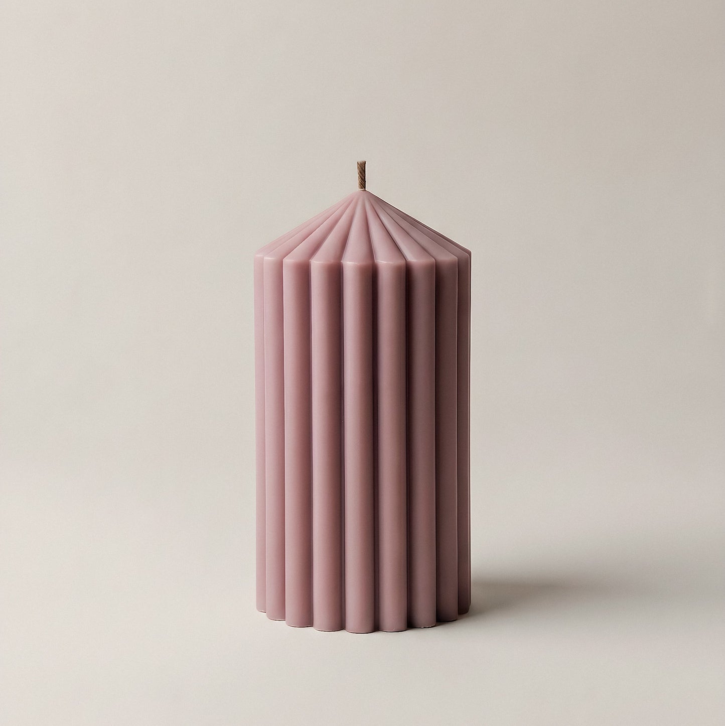 Peak sculptural candle detail showing premium soy wax texture and cotton wick handmade in Los Angeles