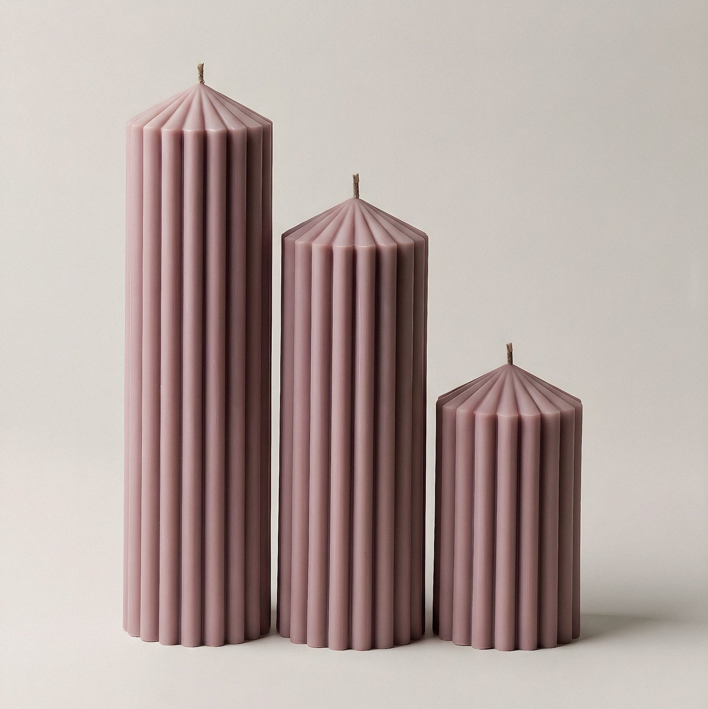 Peak sculptural candle handmade in Los Angeles displayed on modern surface with natural lighting and minimalist decor