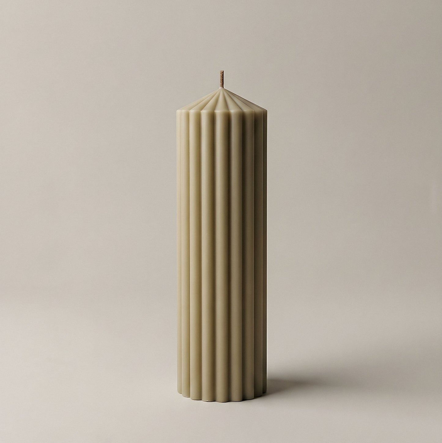 Handmade Peak sculptural candle in premium soy wax shown in detailed close-up highlighting artisanal texture