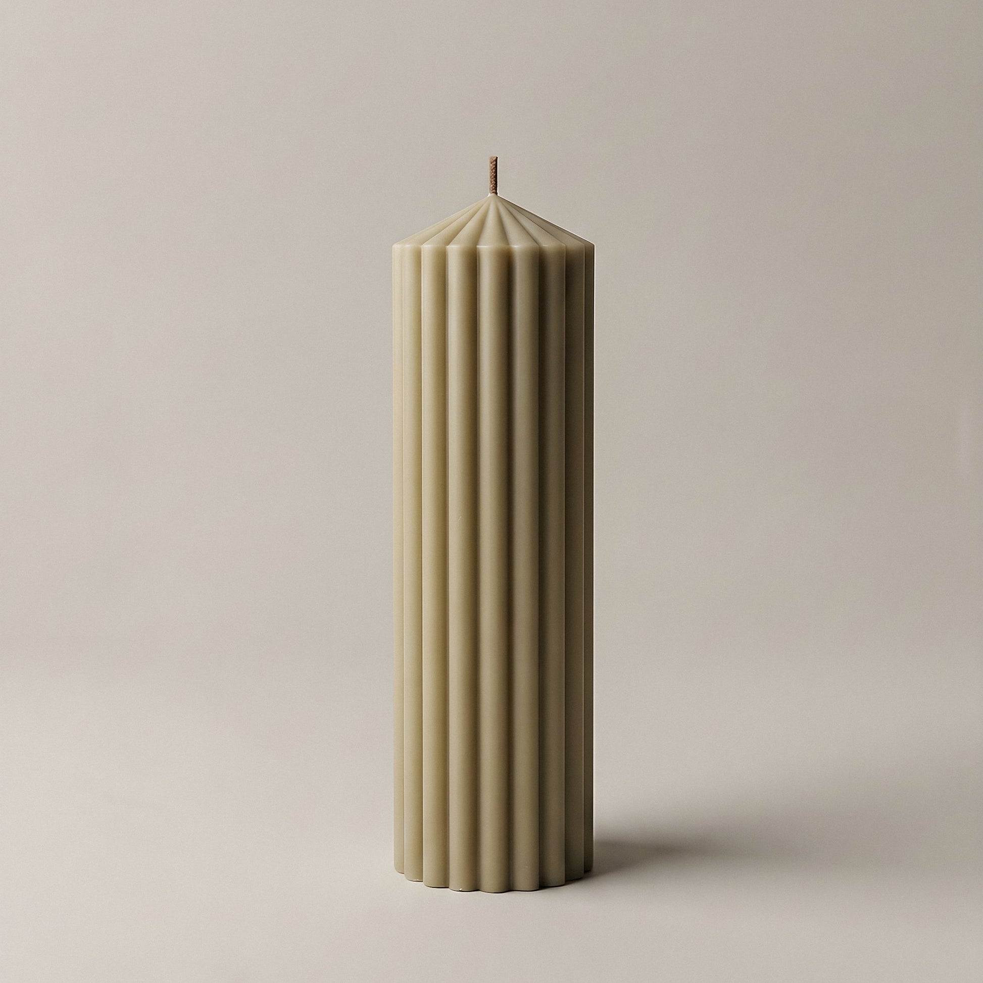 Handmade Peak sculptural candle in premium soy wax shown in detailed close-up highlighting artisanal texture