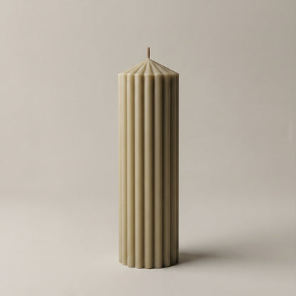 Handmade Peak sculptural candle in premium soy wax shown in detailed close-up highlighting artisanal texture