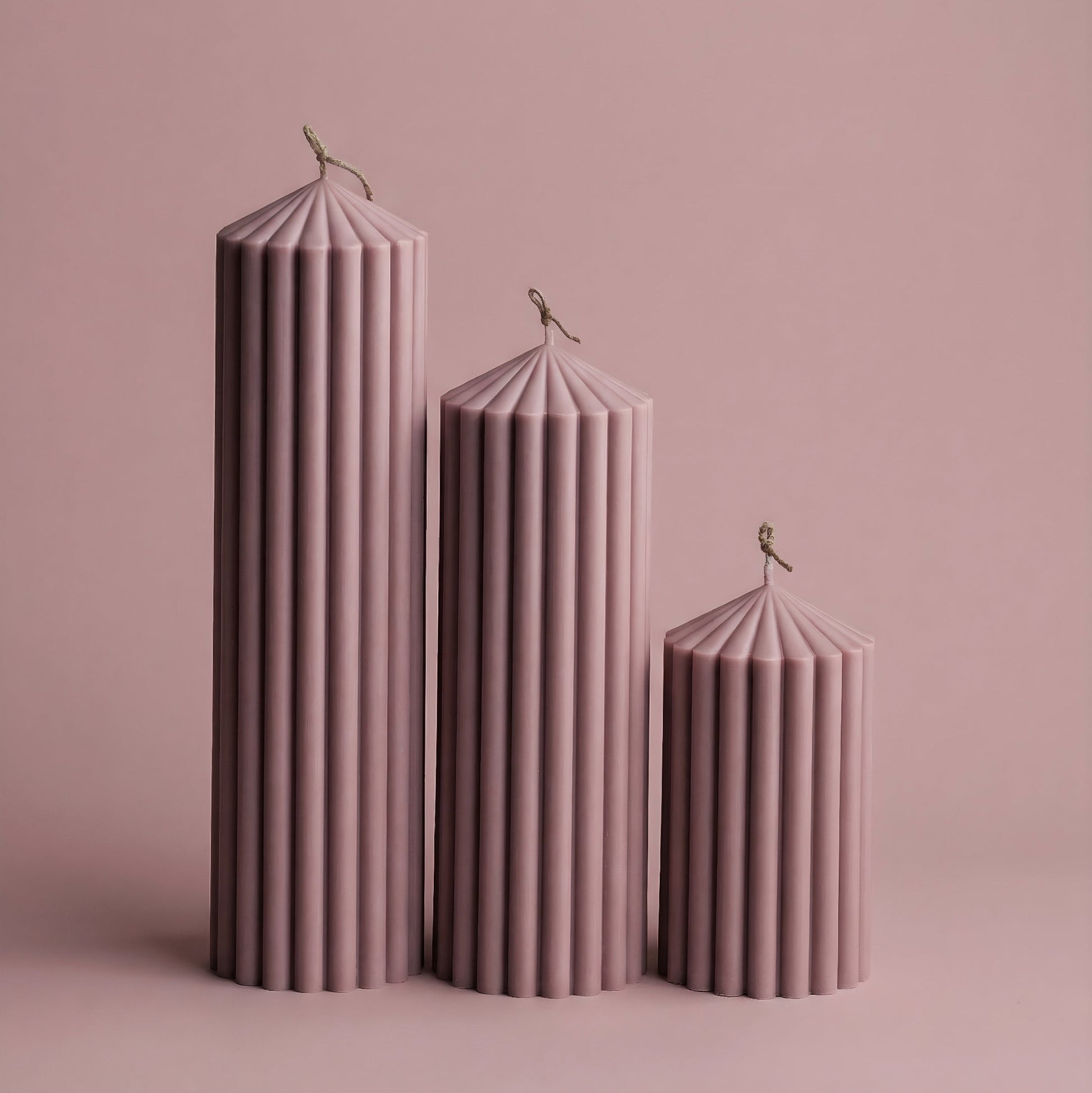 Peak sculptural candle handmade in Los Angeles displayed in modern home setting with natural lighting