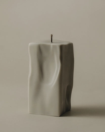 LAWA Candles Raw Block Candle, large, in Jade soy wax, product photo on a plain background