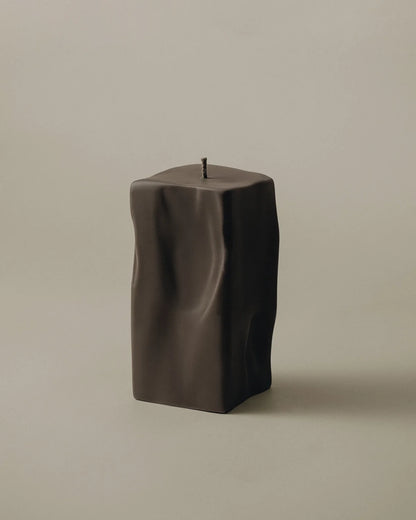 LAWA Candles Raw Block Candle, large, in Kobicha soy wax, product photo on a plain background