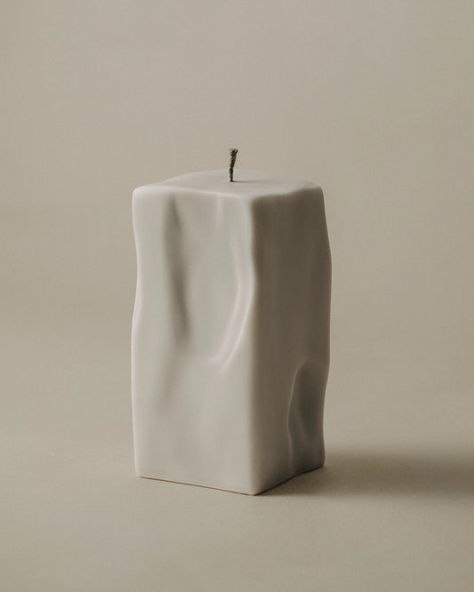 Raw Block Candle - Large - Light Beige
