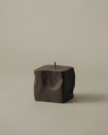 LAWA Candles Raw Block Candle, small, in Kobicha soy wax, product photo on a plain background