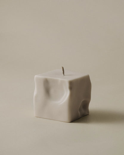Raw Block Candle - Small - Light Beige