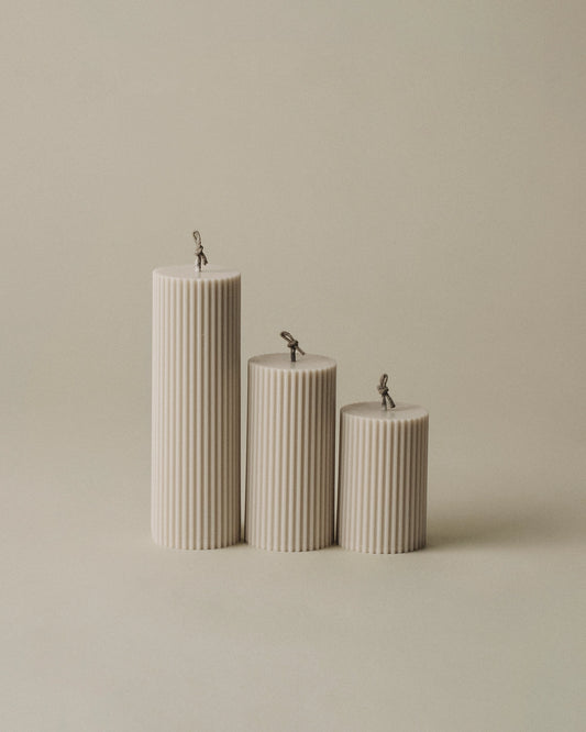 Roman Ribbed Candle