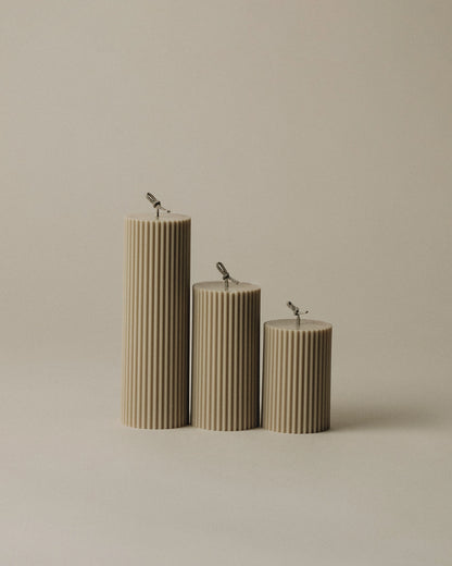 Roman Ribbed Candle