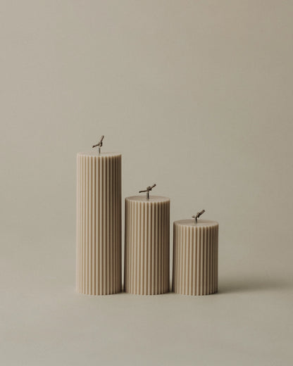 Roman Ribbed Candle