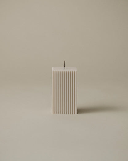 Square Ribbed Candle
