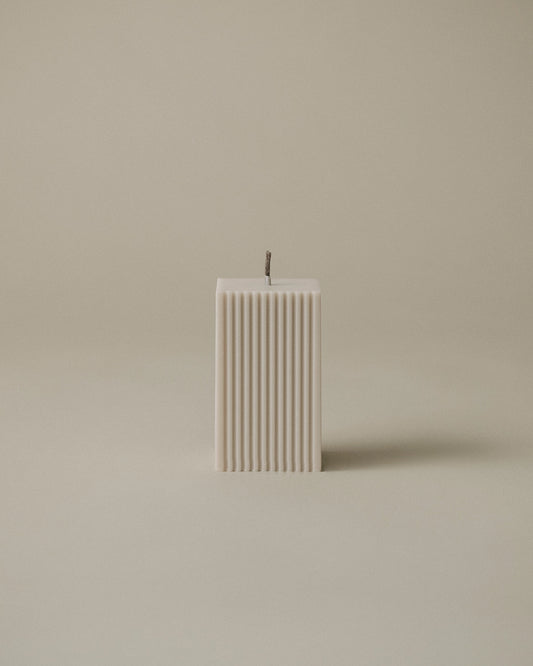 Square Ribbed Candle