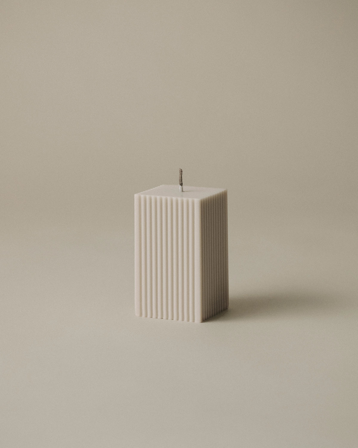 Square Ribbed Candle
