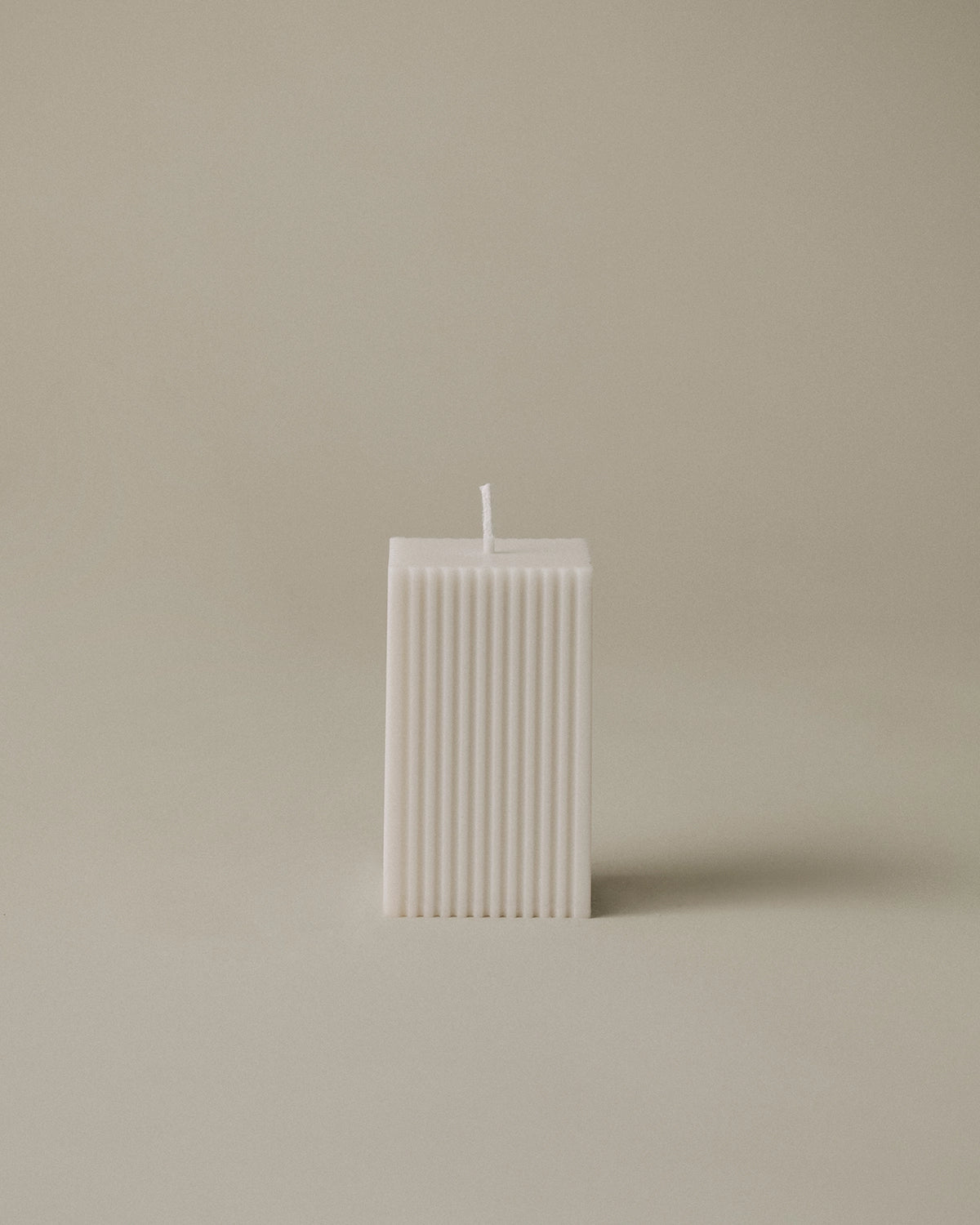 Square Ribbed Candle