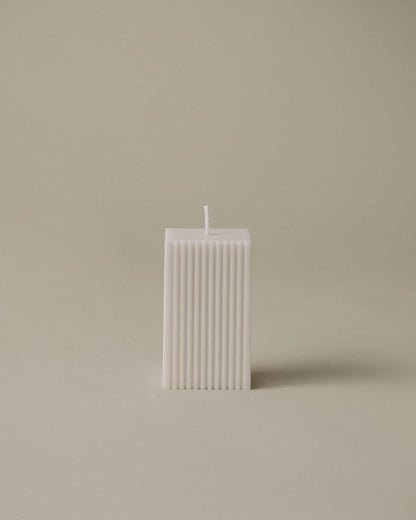 Square Ribbed Candle