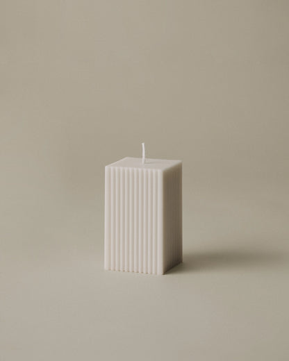 Square Ribbed Candle
