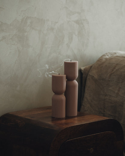 Hourglass Pillar Candle