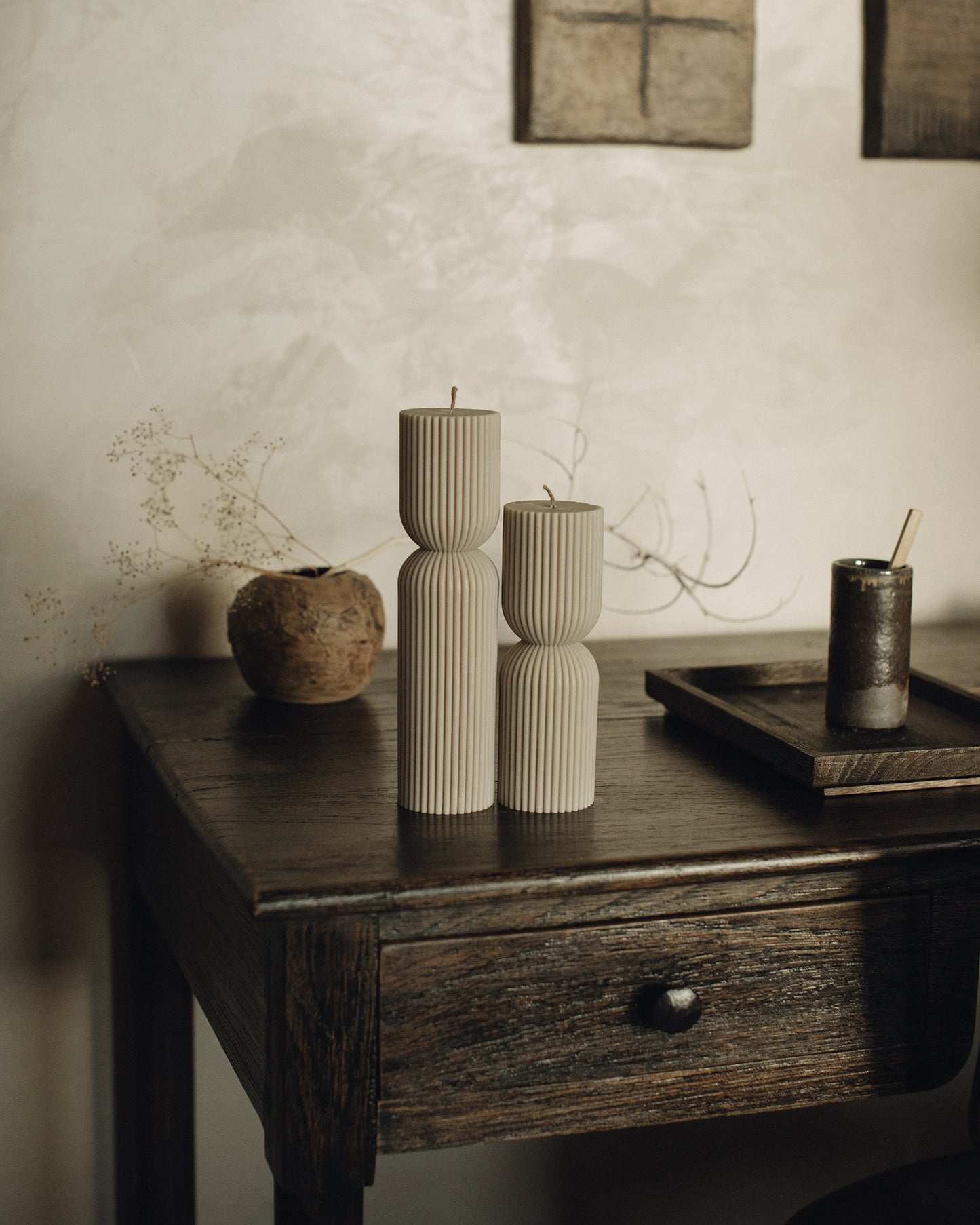 Hourglass Pillar Candle