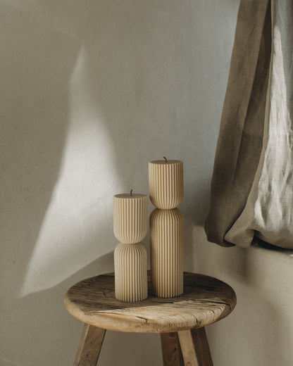 Hourglass Pillar Candle