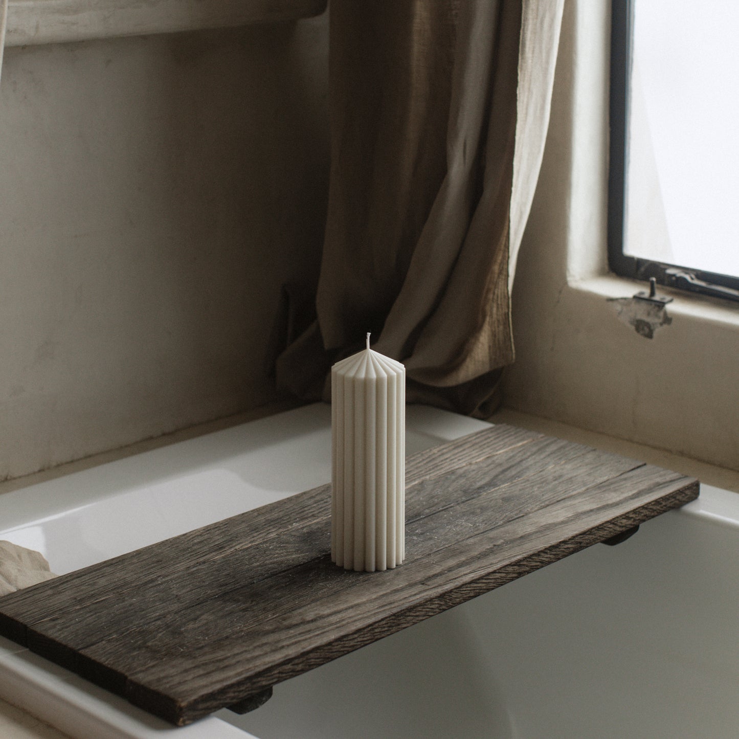 Handmade Peak sculptural candle detail showing premium soy wax texture and natural cotton wick from Los Angeles