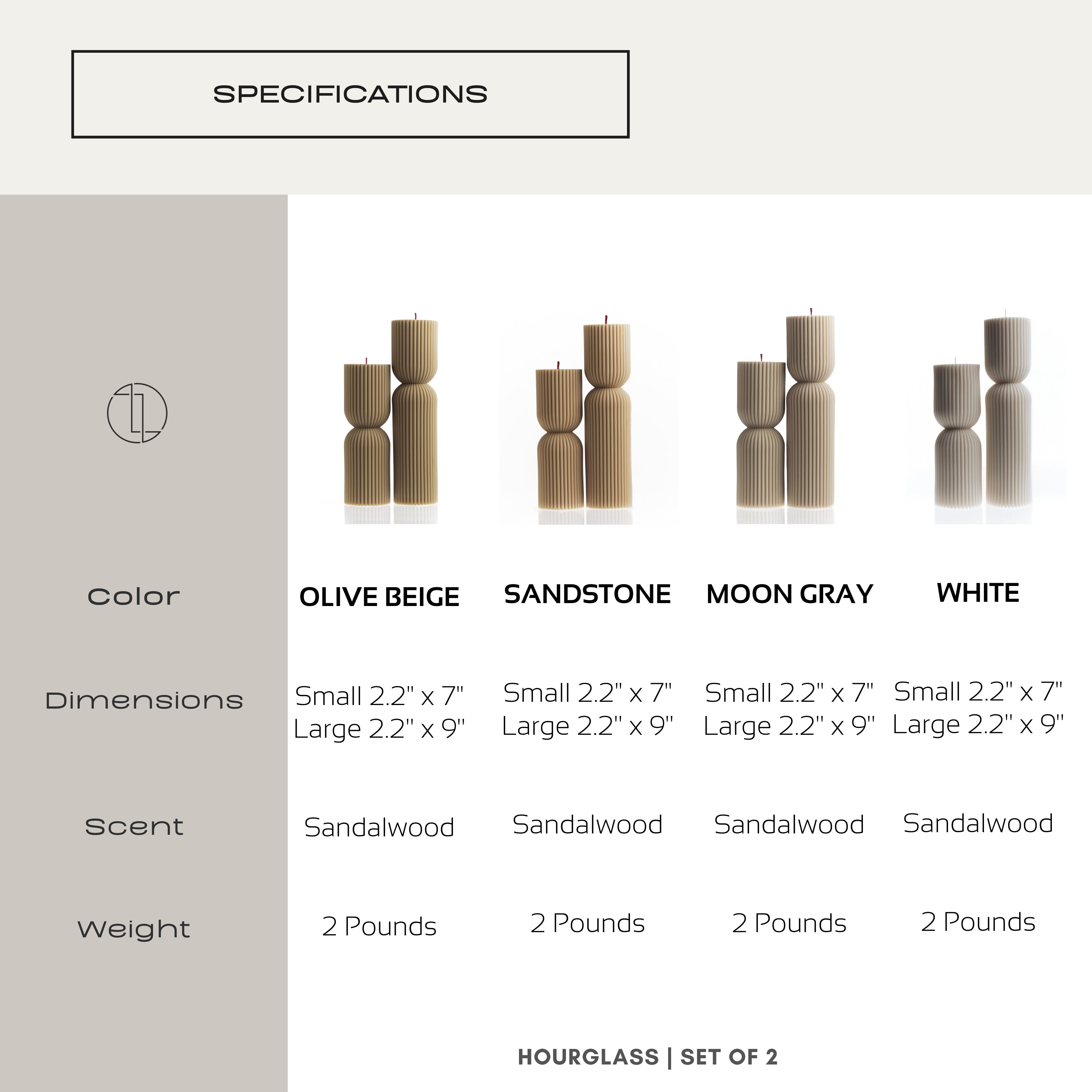 Hourglass Pillar Candle