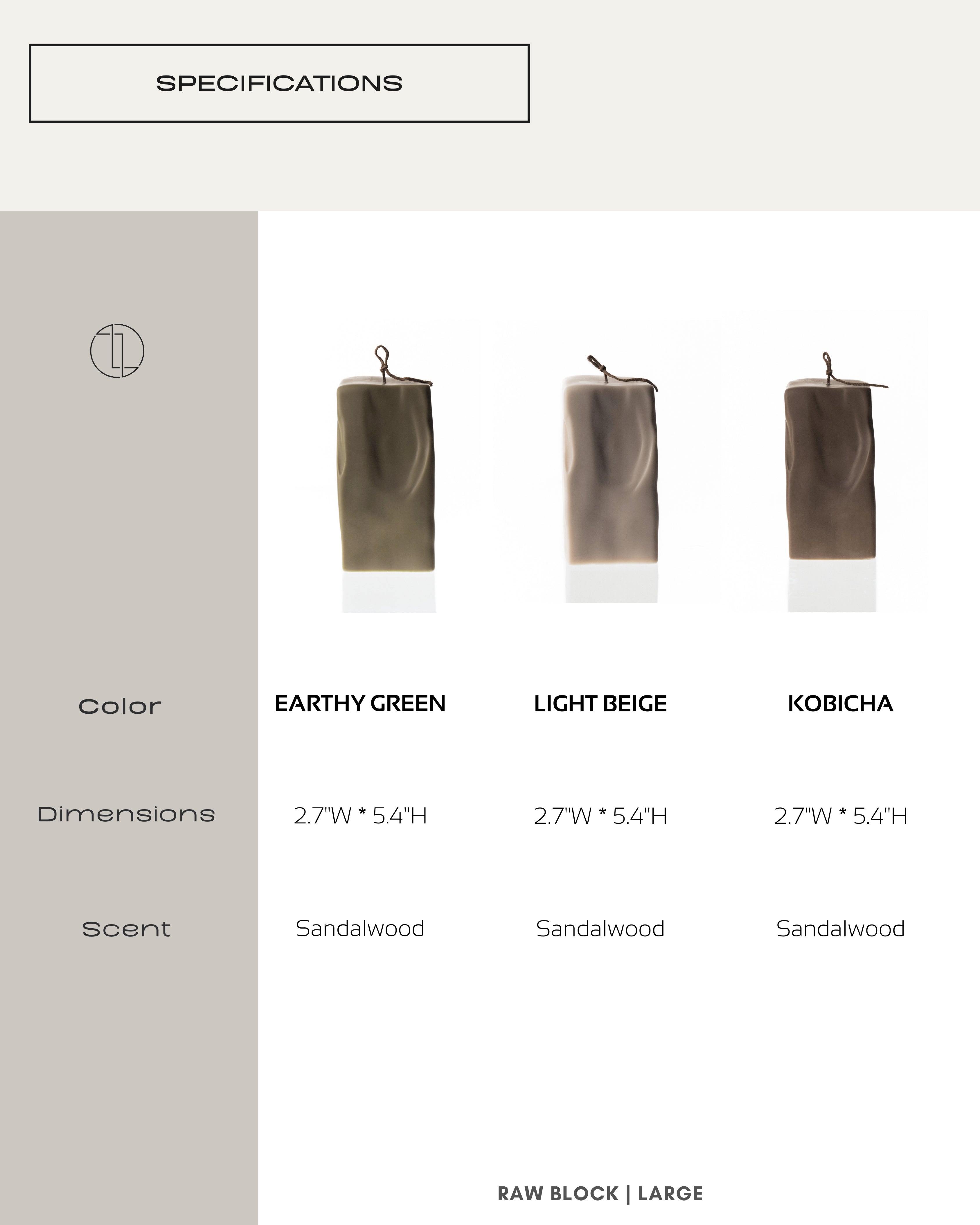Raw Block Candle